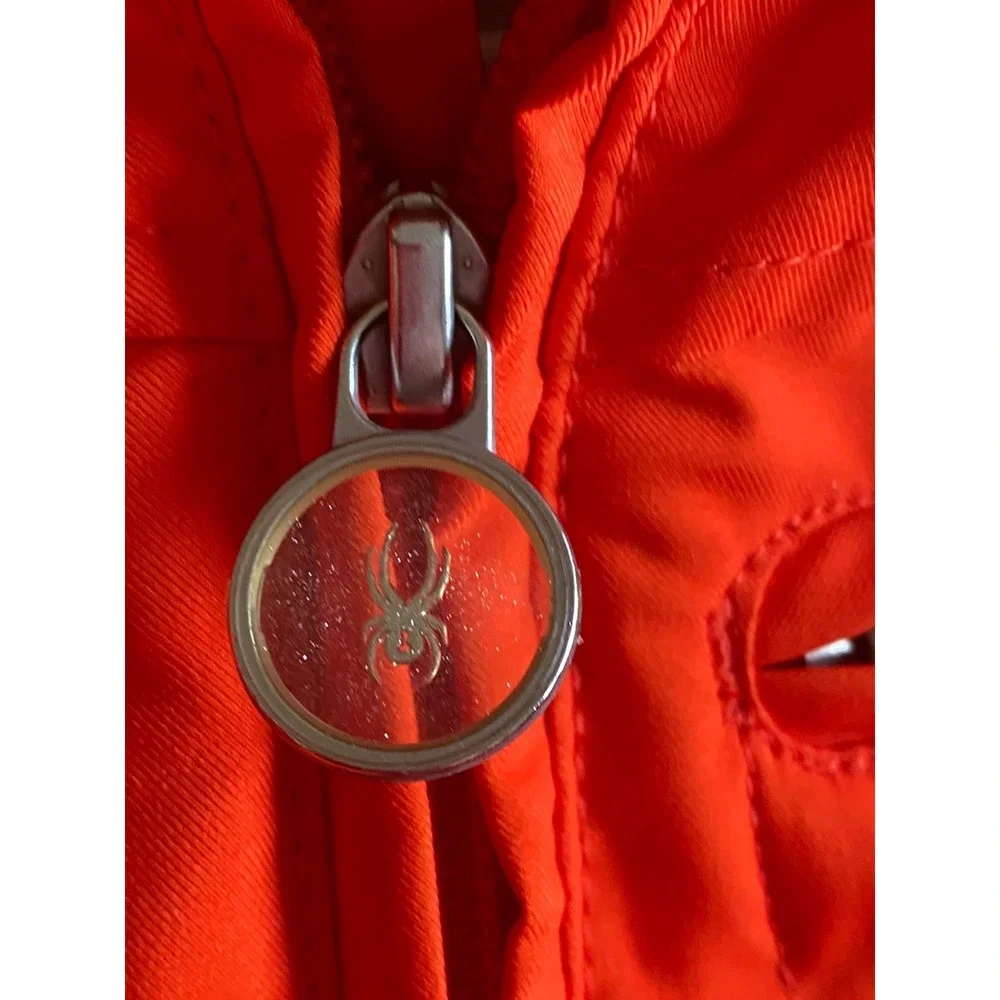 Spyder Kids Red Faux Fur Trim Hooded Ski Snowboard Jacket Size 16